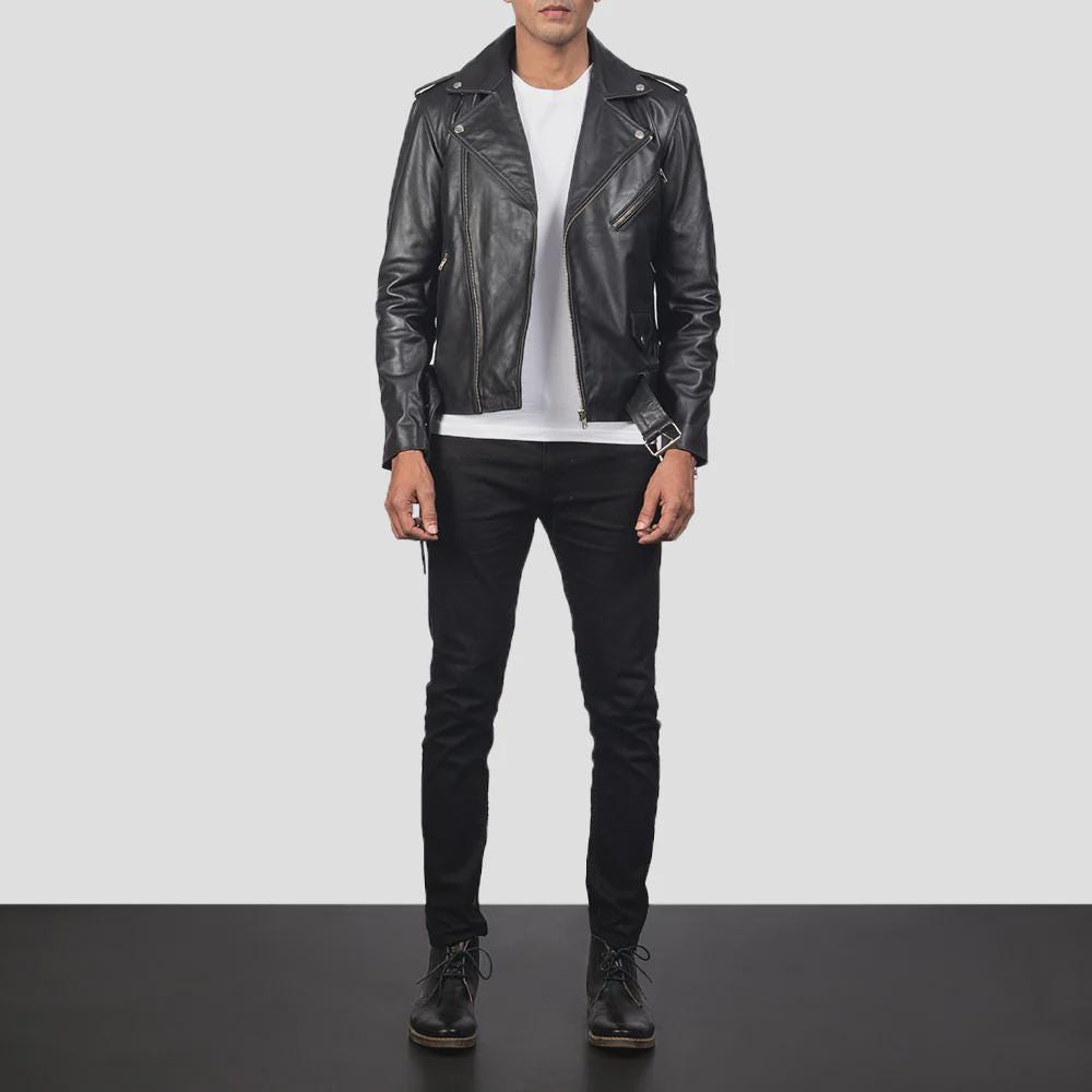 Men's Asymmetrical Biker Jacket