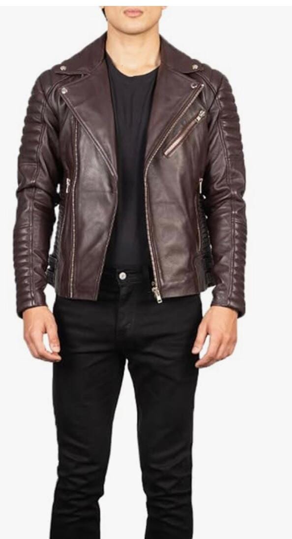 Men's Quilted Biker Jacket
