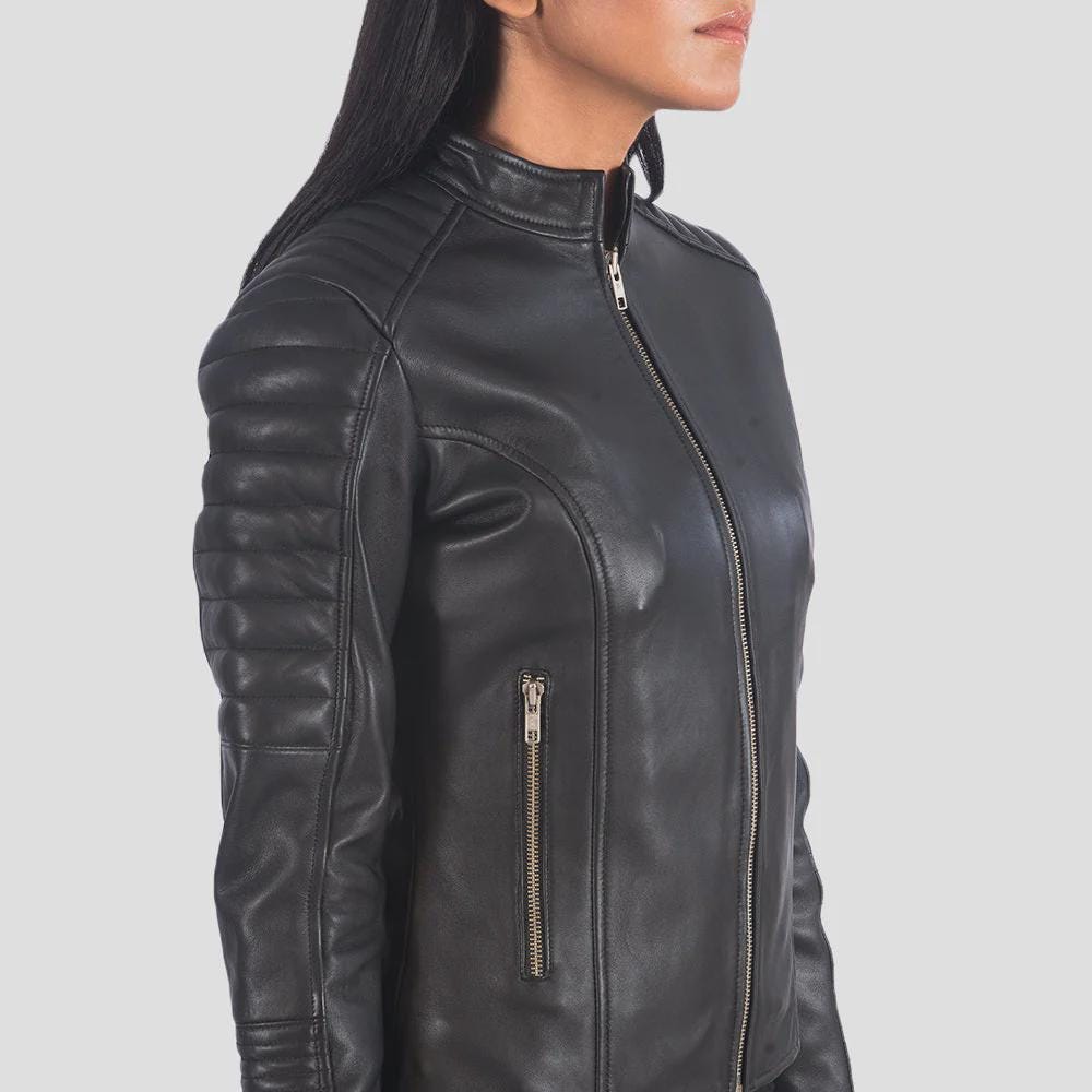Women's Quilted Biker Jacket