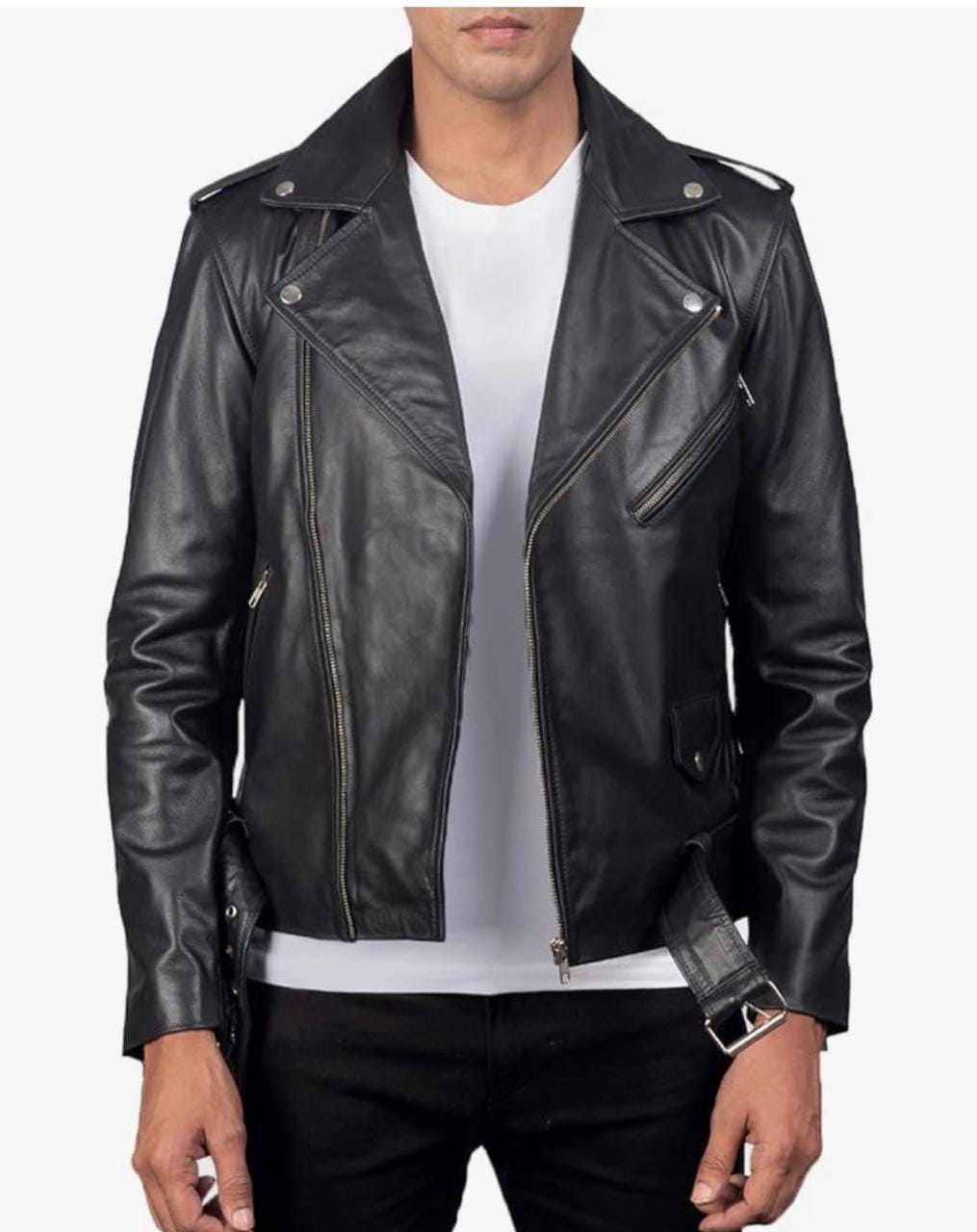 Men's Asymmetrical Biker Jacket