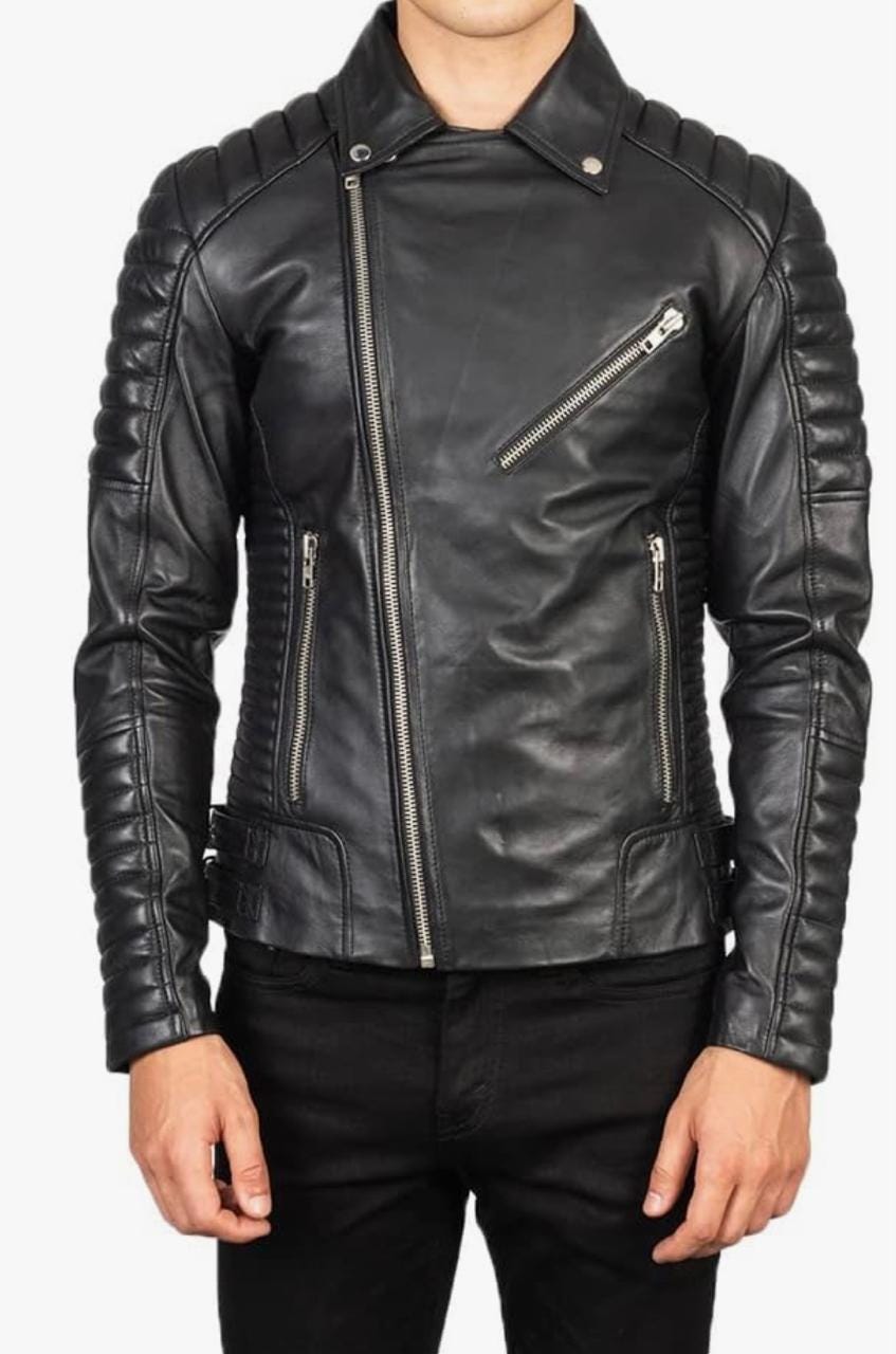 Men's Quilted Biker Jacket
