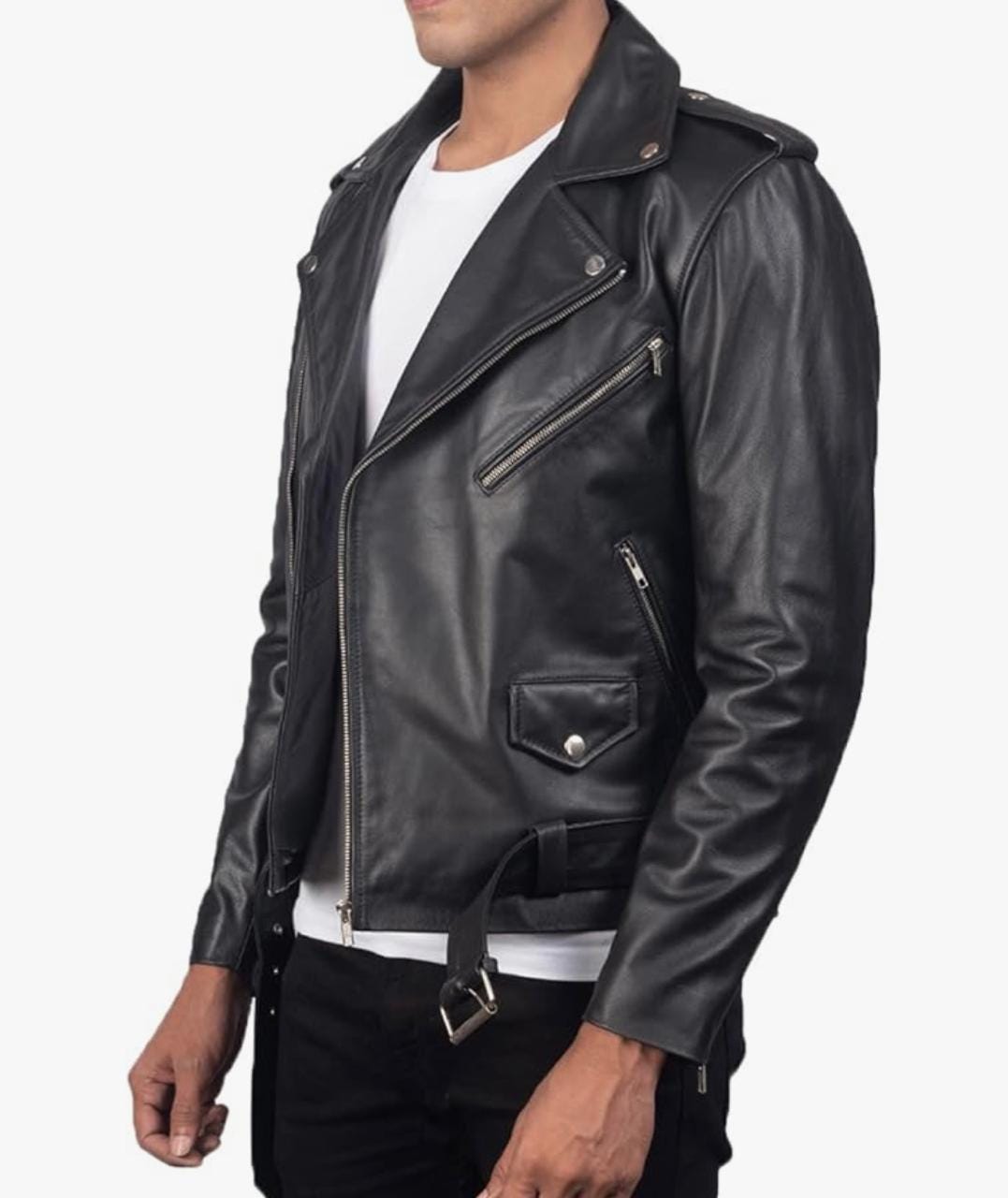 Men's Asymmetrical Biker Jacket