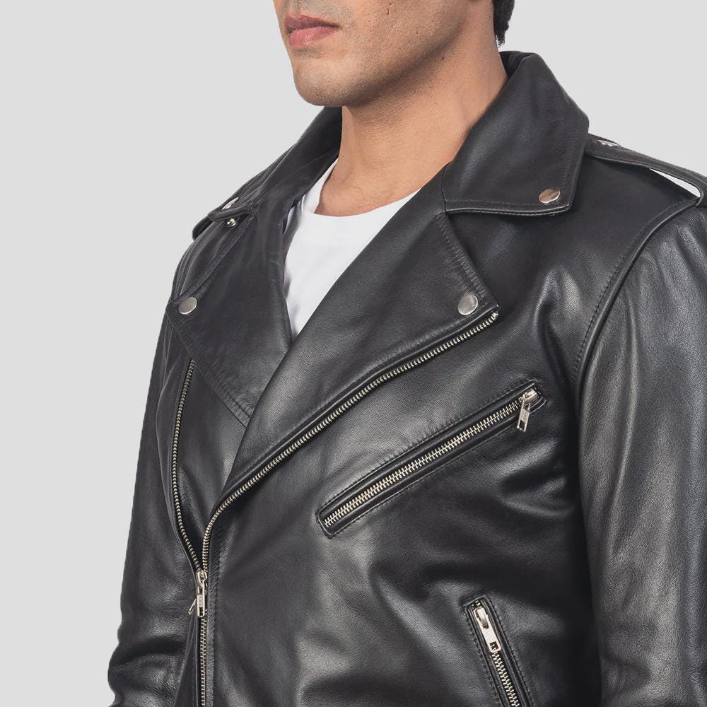 Men's Asymmetrical Biker Jacket