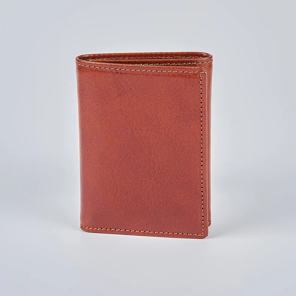 Men's Brown Tri-Fold Wallet