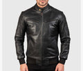 Men's Quilted Shoulder Ribbed Trim Biker Jacket